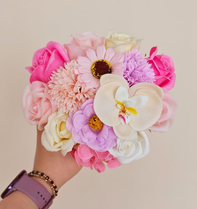 Flower box kwiaty mydlane Dzień Mamy