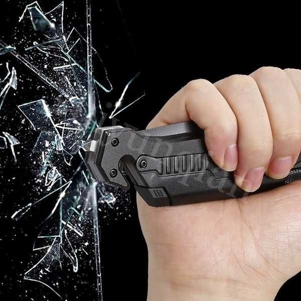 NÓŻ scyzoryk RATOWNICZY Ratunkowy 6w1 krzesiwo latarka EDC Rescue KN61