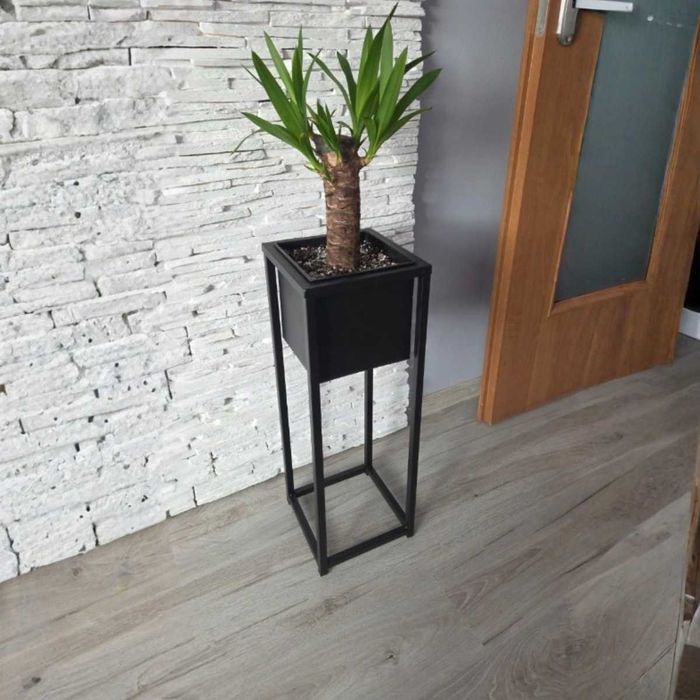 KWIETNIK Stojak Na Kwiaty Stojący METALOWY Stalowy Loftowy WYSOKI 60cm