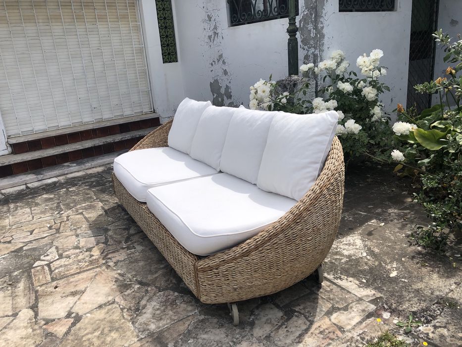Sofá de jardim em verga