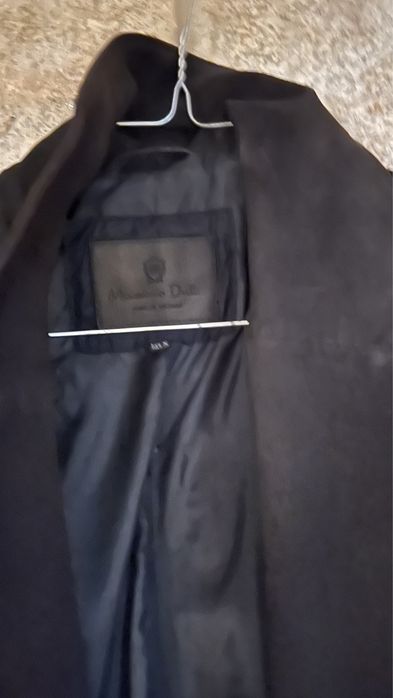 Casaco Massimo Dutti comprido pele camurca