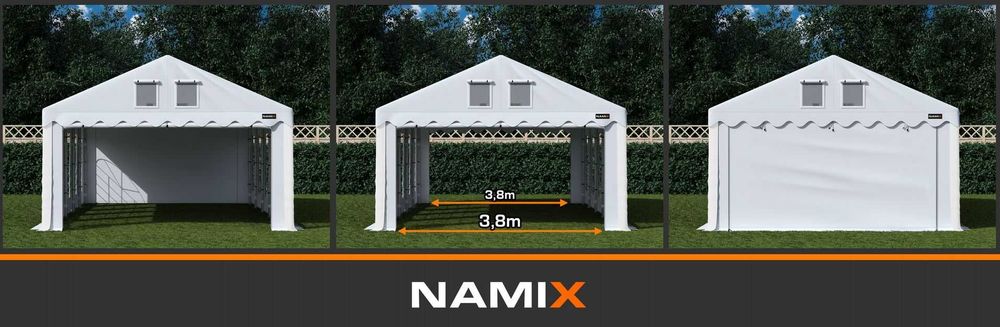Namiot PRESTIGE 5x10-3m przemysłowy magazynowy MOCNY PVC 560g