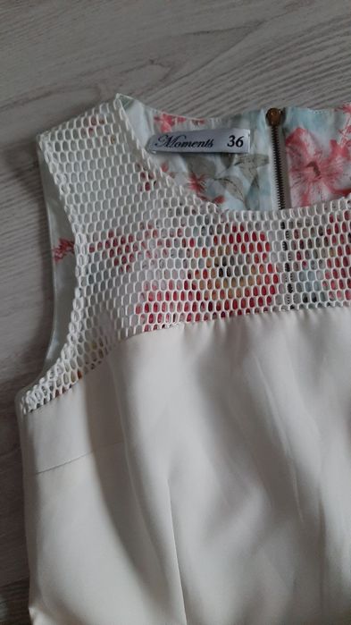 Sukienka komunia chrzciny wesele elegancka biała koronka  jak nowa