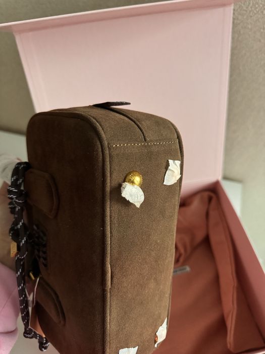 Сумка із натуральної замші Miu miu | магнітна коробка