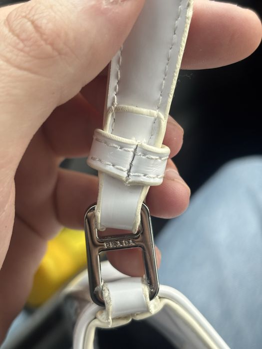 Женская сумка Prada Cleo Shoulder Bag in white