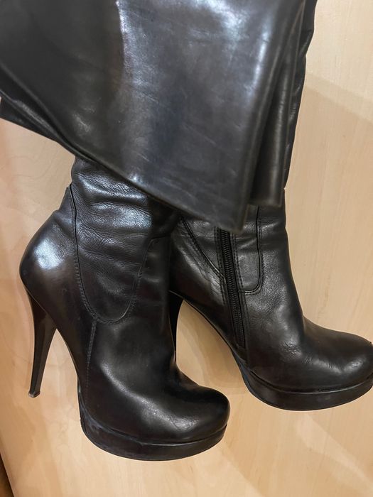 Ботфорти шкіряні