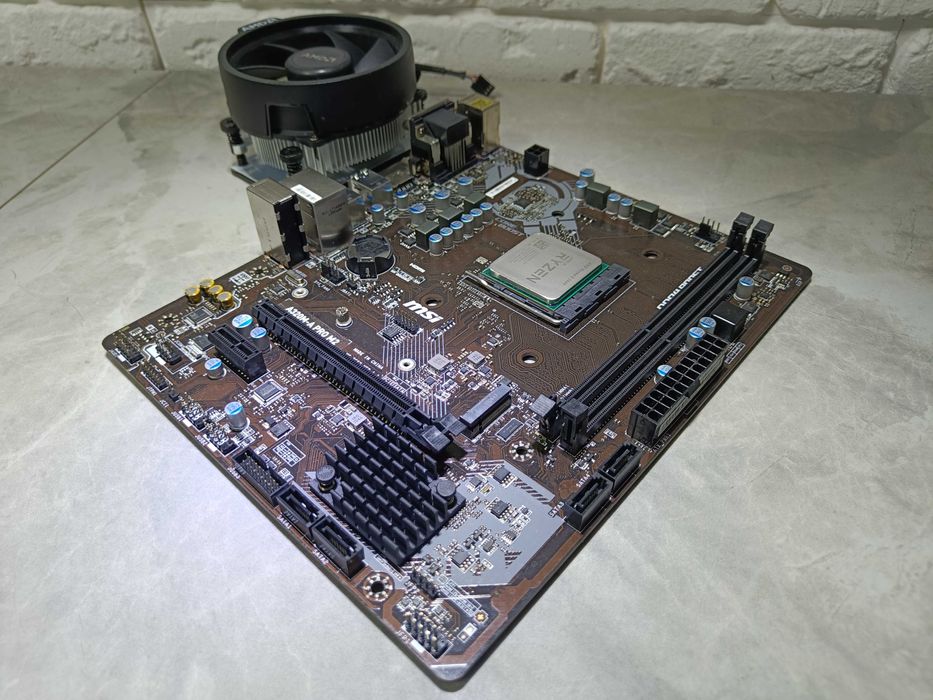 Ігровий комплект AMD MSI A320M-A PRO + RYZEN 5 2600 6 ядер 3.9Gz sAM4
