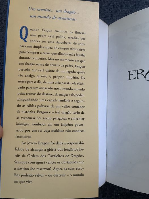 Livro Eragon de Christopher Paolini em bom estado