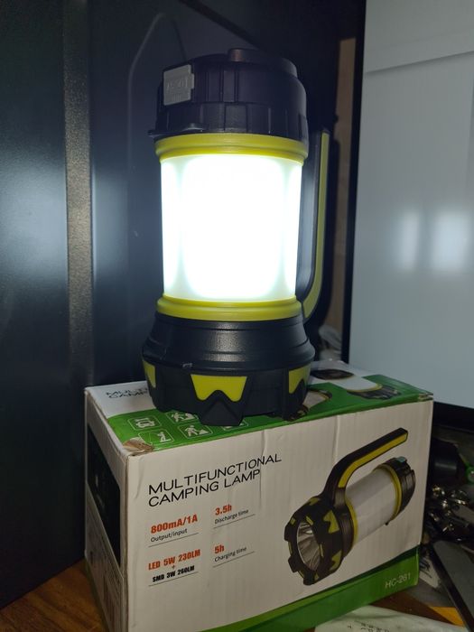 Фонарь ручной мощный — для дома, кемпинга, аварийное освещение