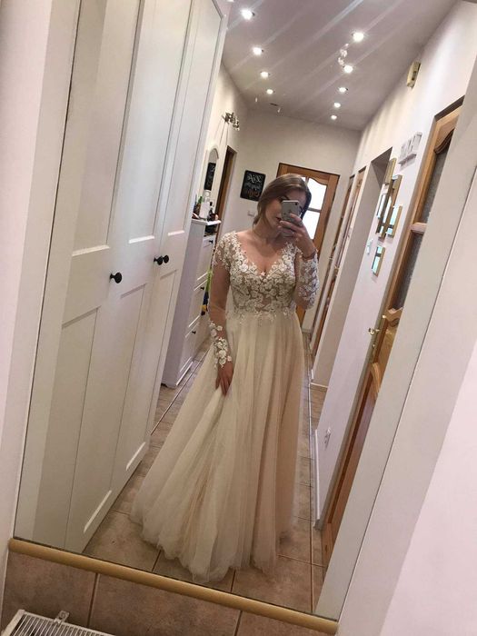 Wyjątkowa suknia ślubna Tom Sebastien ZAFIRA 38/40