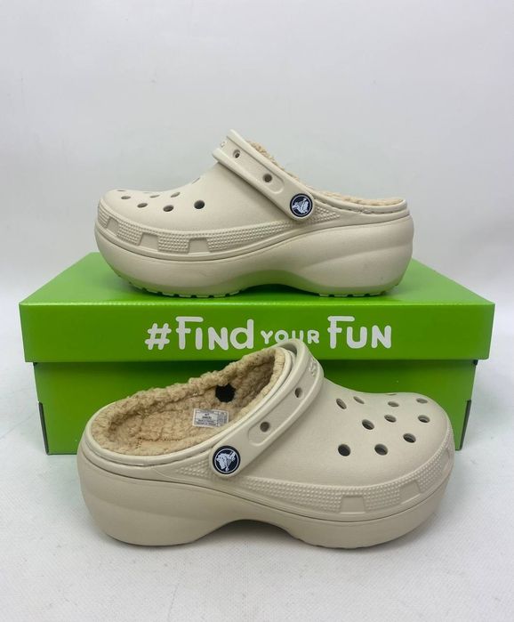 Crocs Platform Зимові Крокси Платформа з Хутром Crocs Утеплені