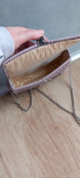 Torebka handmade pudrowy róż