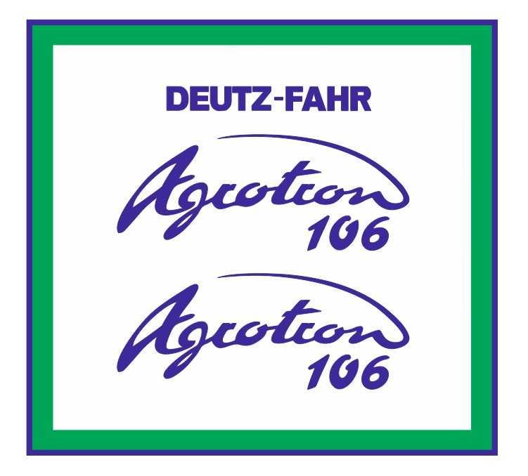 Naklejki Deutz-Fahr Agrotron 106 Ciągnik Traktor Nalepki