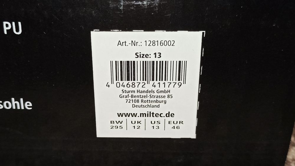 Черевики Mil-Tec Boots Lightweight Чорні (46р.)
