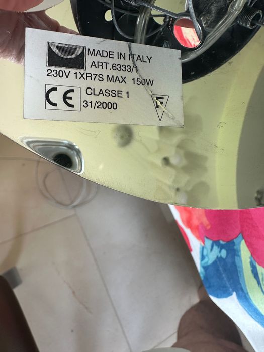 Włoska lampa wisząca ART.6333/1 - Vintage 2000, chrom / lustrzany połysk, STAN Bardzo dobry