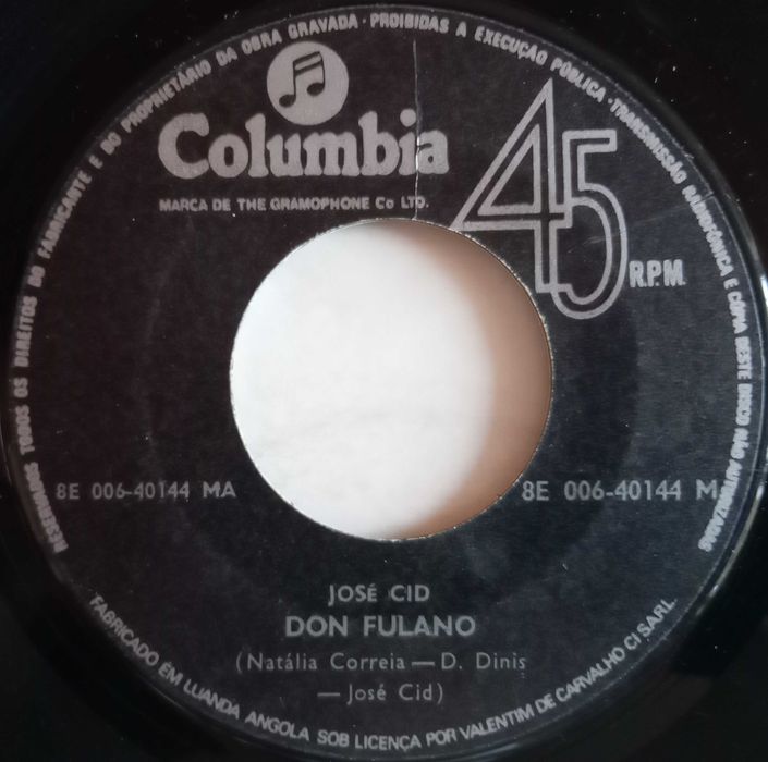 José Cid	- - - - -	Dom Fulano	- - - - -	Single