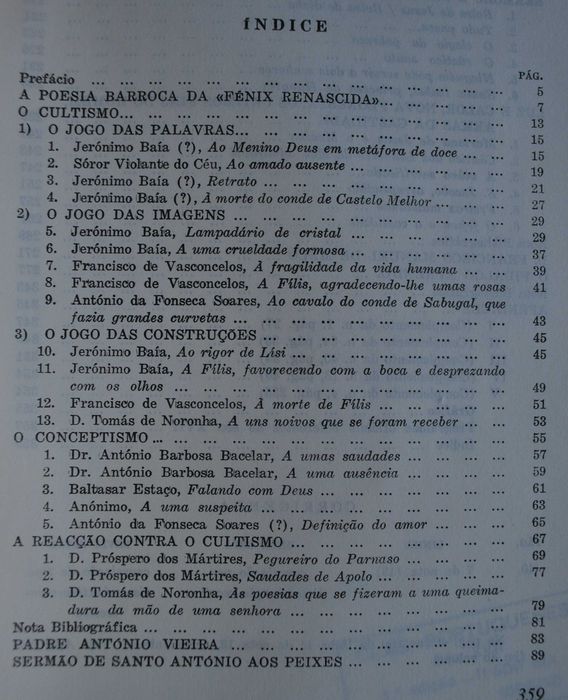 Clássicos Portugueses Século XVII de Mário Fiúza (1º Edição Ano 1977)