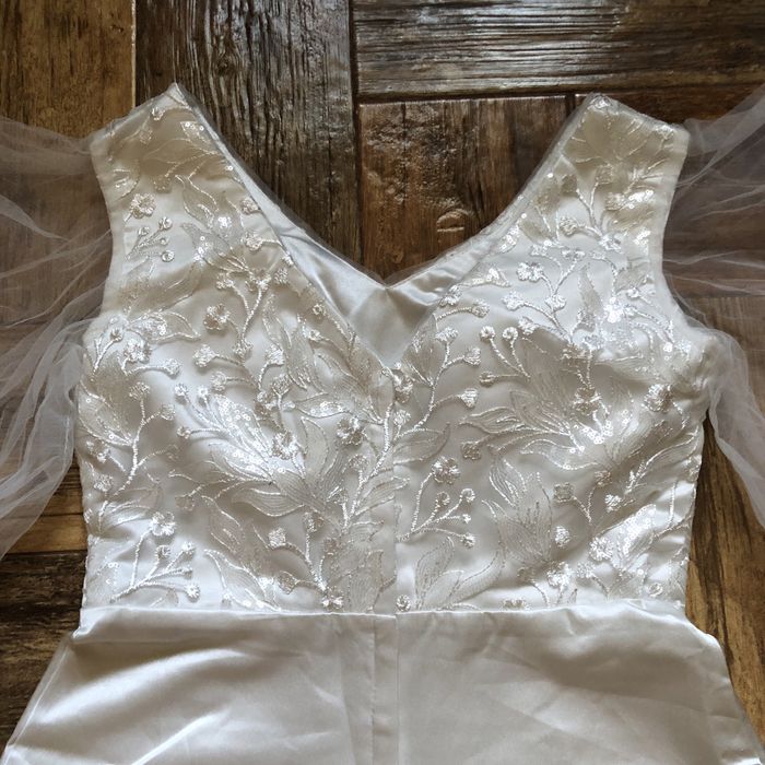 Весільна сукня shein рукава фатинові а-силуету m. весельне плаття.