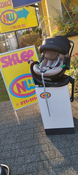 Nowy fotelik samochodowy od narodzin baza ISOFIX obrotowa SKLEP NW
