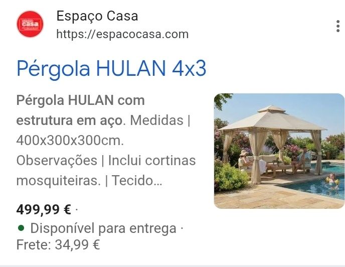 Pérgola do espaço casa