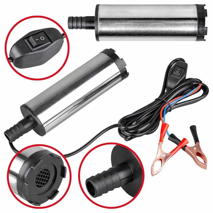 Насос 12в.*24v.перекачки дт.води.топл.Помпа.38/50мм.PL-390грн.нові