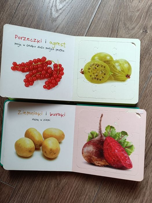 Owoce warzywa książeczki puzzle
