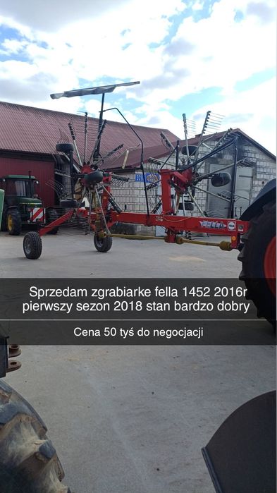 Sprzedam zgrabiarke Fella TS 1452 krone pottinger