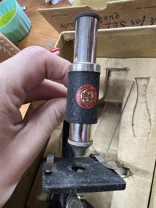 Вінтажний англійський учнівський мікроскоп Students Microscope No.2 Made in England