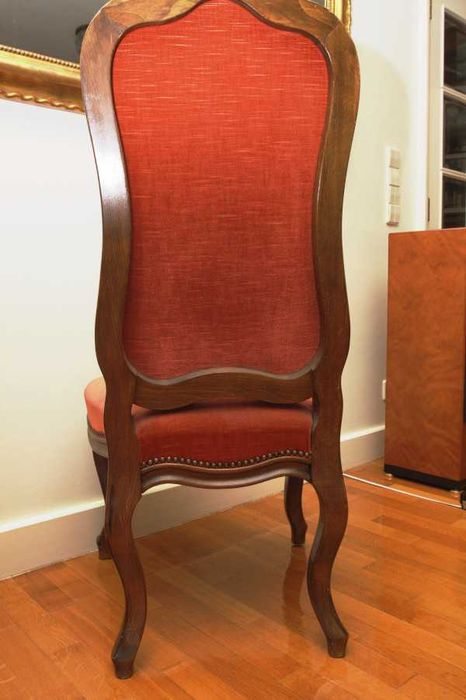 Cadeirão-cadeira estofo em veludo