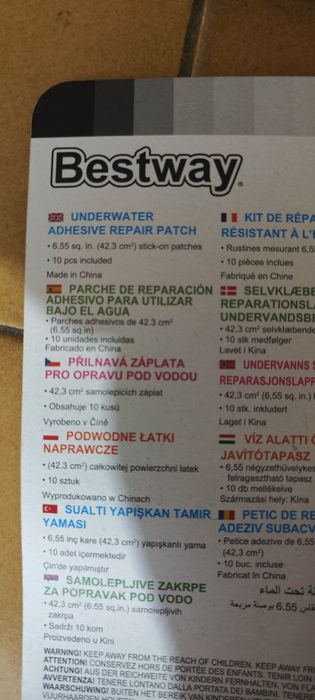 Remendos Bestway x20 Novos uso para Debaixo de Água