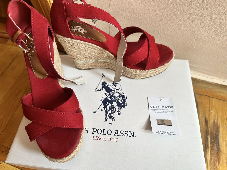 Босоніжки сандалі туфлі на танкетке U.S Polo Assn
