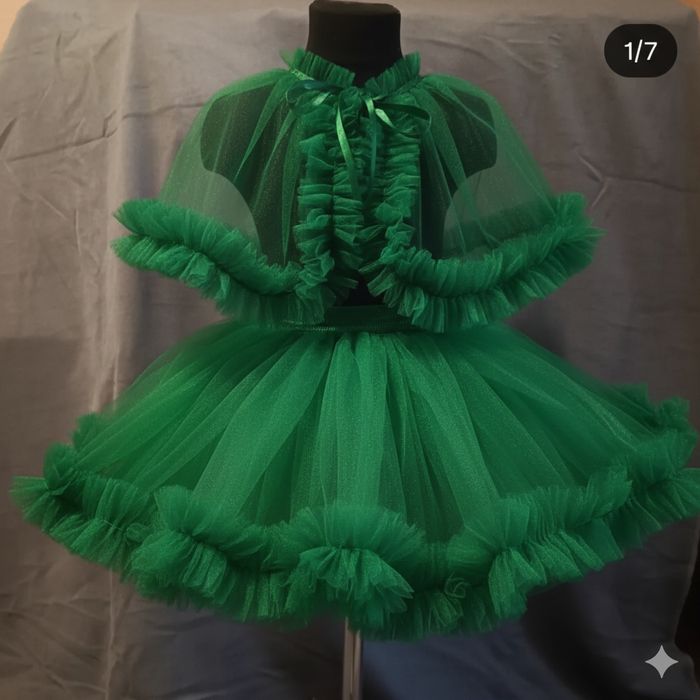 Набір ялинки,костюм елочка,юбка фатин,туту,юбка очень пышная,зелёная