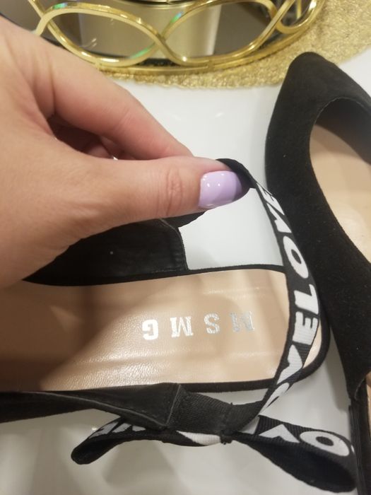 Buty czarne baleriny Love kokardą wyprzedaż  38