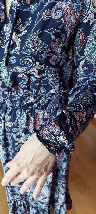 Sukienka boho granatowa r.36