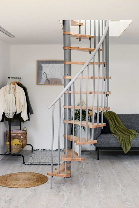 Schody spiralne, kacze METALLICA Smart/ 130 x 78 /Czarne/ BUK