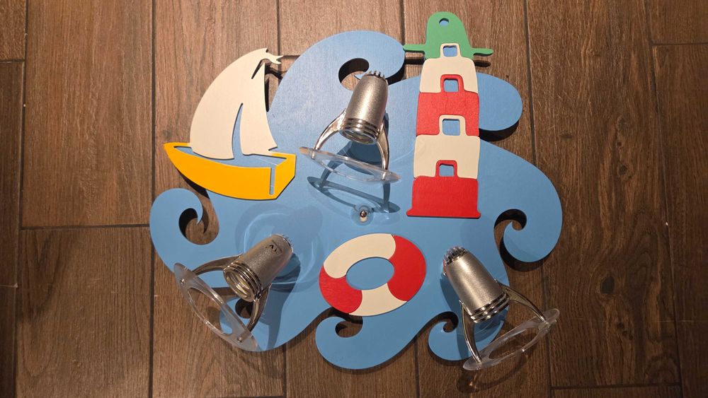 Lampa do pokoju dziecięcego Marina Statki Morska Latarnia