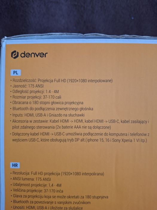 Rzutnik Full HD Denver