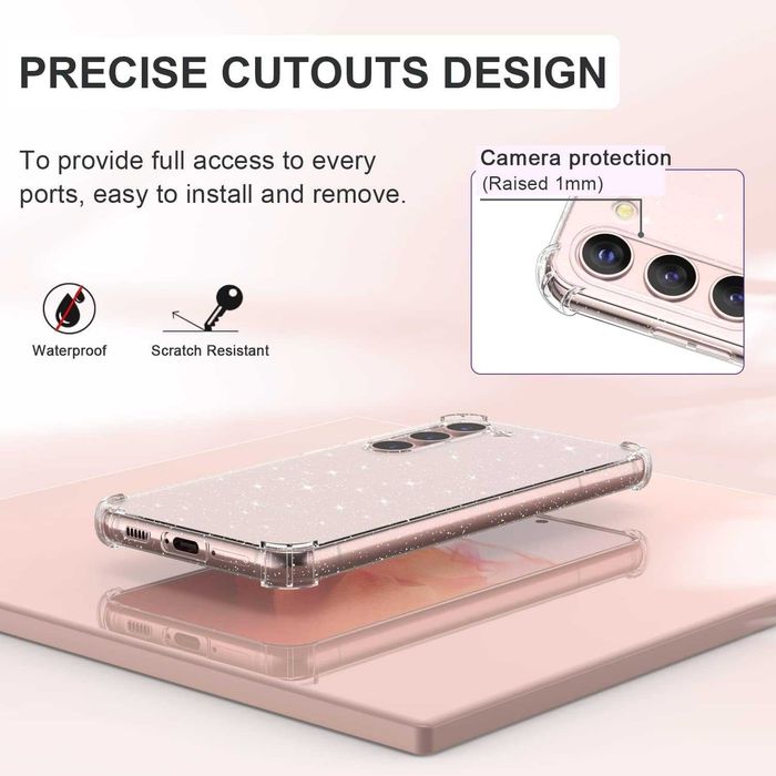 Etui plecki przezroczyste z brokatem do Samsung Galaxy S23 5G 6,1 cala