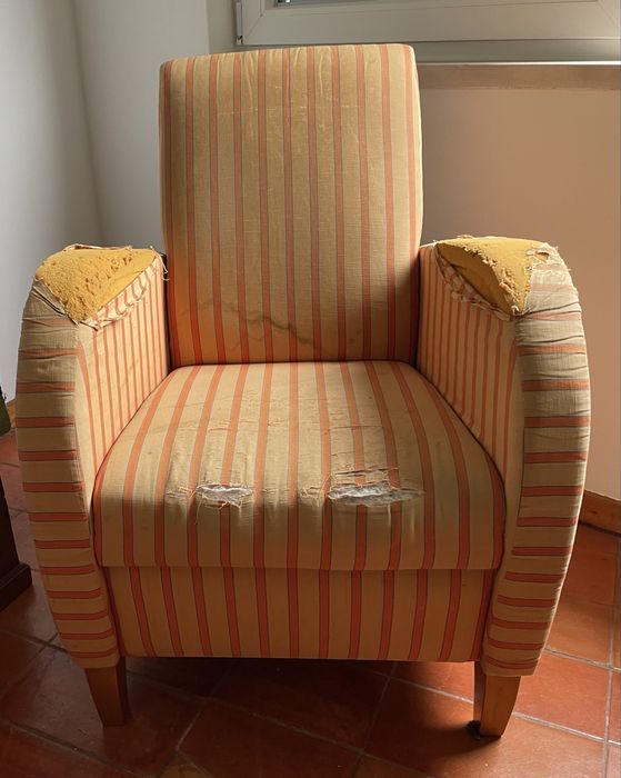 Cadeirão vintage (para estofar)