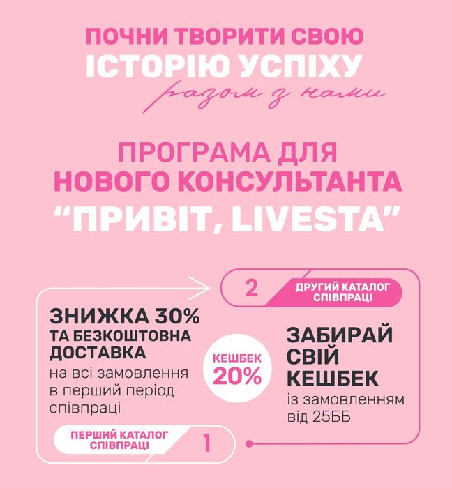 НОВАЧКАМ -30%-40%! LIVESTA Лівеста Ливеста Бизнес Регистрация