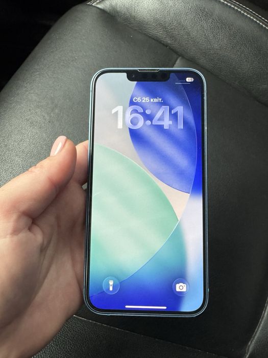 iphone 13 128gb, Blue, New акб 100%, R-Sim.
