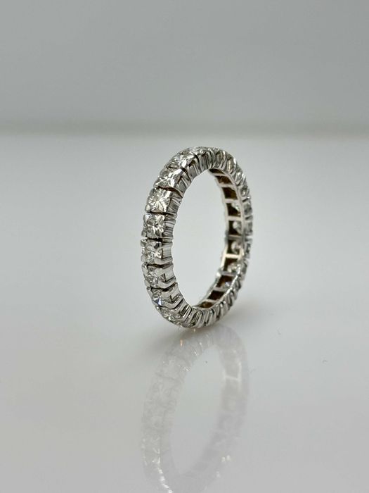 Obrączka 1,54ct z naturalnymi diamentami brylantami, eternity certyfikat