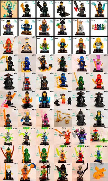 Лего Ніндзяго у подарунок мініфігурки Ниндзяго Кай Джей Коул Зейн лойд