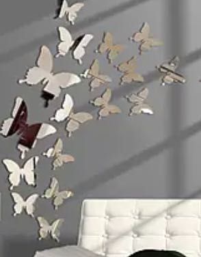 Бабочки наклейки на стену, декор на стену, метелики для декора