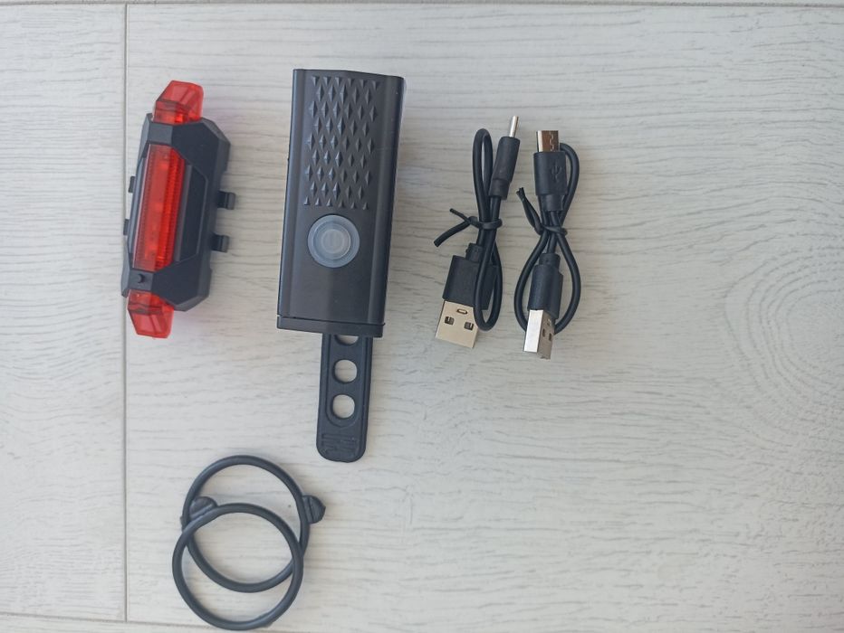 Велосипедный фонарик + стоп фара, фонарь на самокат, задний стоп