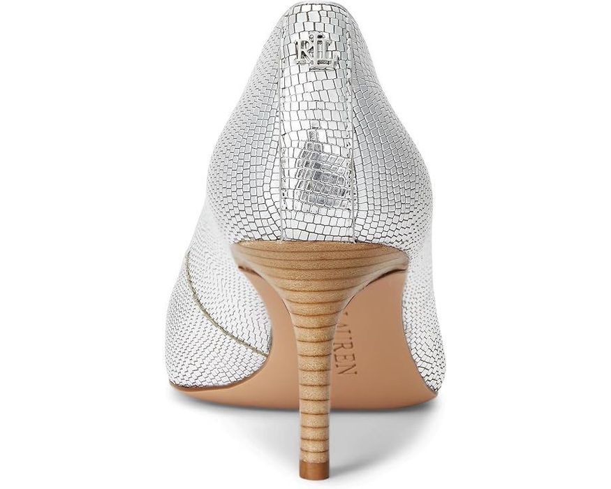 Ralph Lauren Lanette Pump. Серебрянные туфли кожа р 38,5