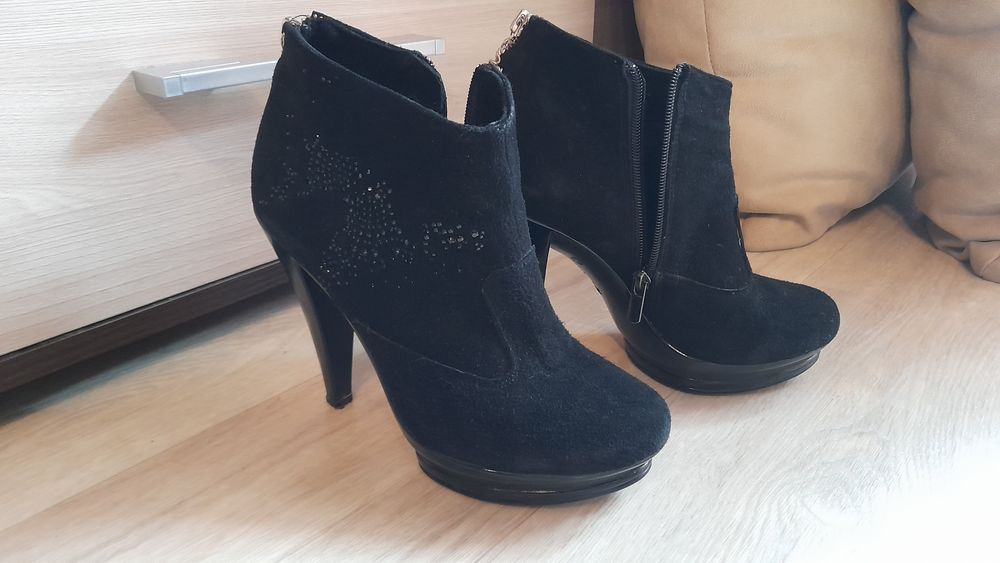 Ботинки ботильоны замша женские