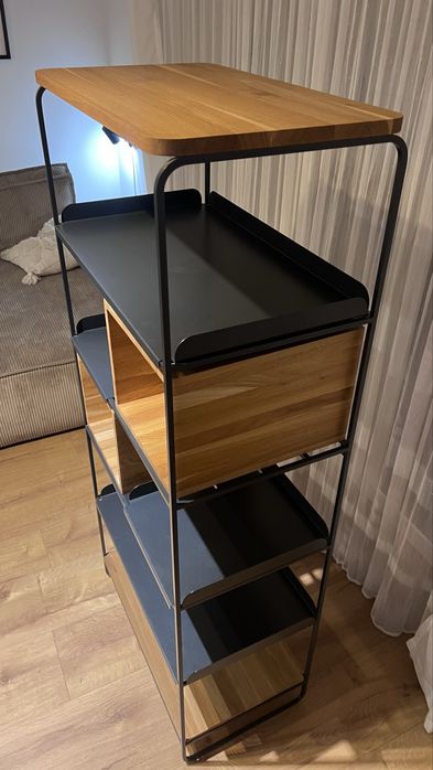 Regal loftowy loft drewno drewniany metal