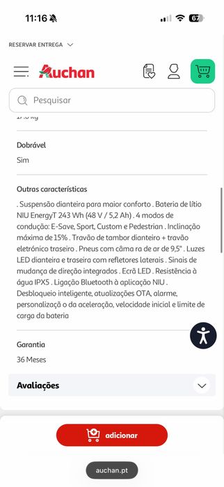 Trotinete Niu Kqi 100p Preta