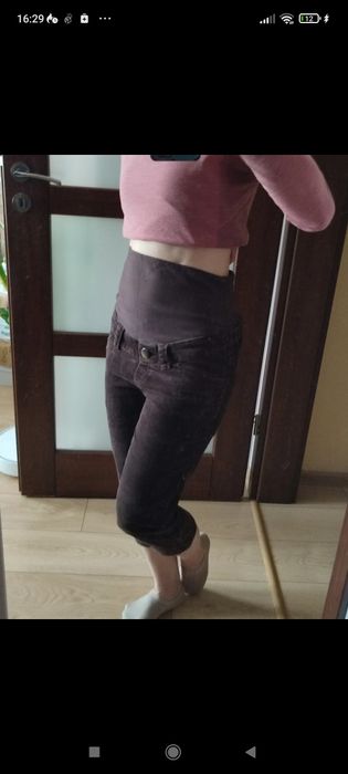 Krótkie Spodnie rybaczki ciążowe S h&m mama